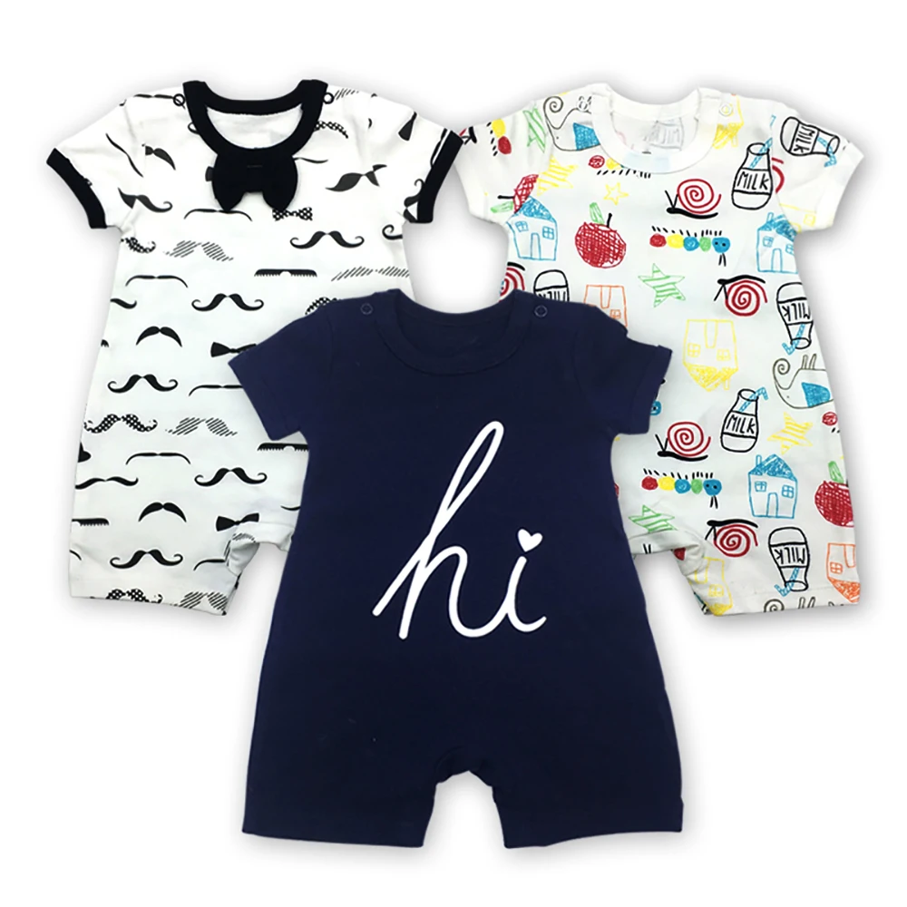

Baby Clothing Newborn jumpsuits Baby Boy Girl Romper Clothes 3 Pieces/lot Short Sleeve Infant Product