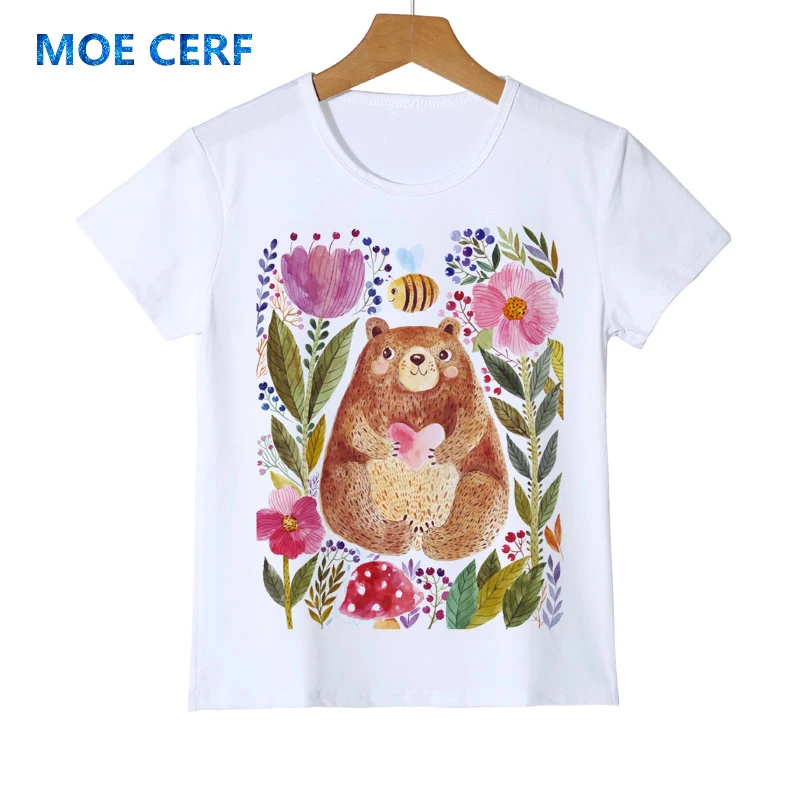 

Fashion Bear Wolf Ball Kid T-Shirt Cartoon Hipster Short Sleeve Boys Girls T Shirt Baby Bear Printed Tee O-Neck Tops Tee Y14-68