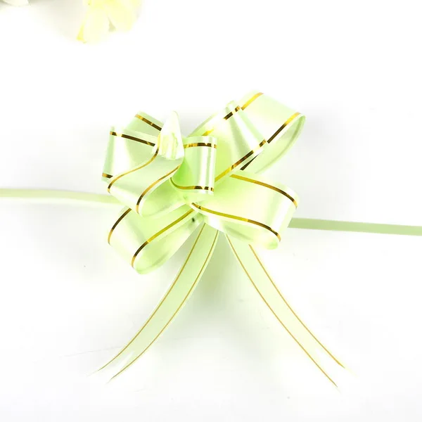 light green 10 шт. 35-46 см розы тянуть лук ленты Подарочная коробка Упаковка для DIY ленты вытягивания цветка Свадебные Рождественские украшения Поставки - Цвет: light green