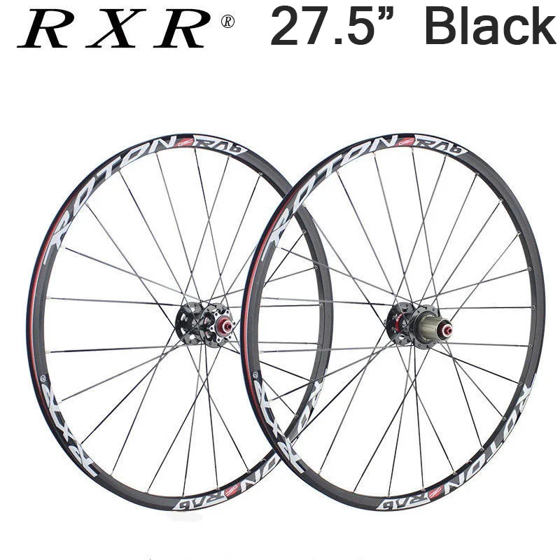 Black-27.5-pair RXR 2" 27,5" 2" набор колес для горного велосипеда MTB комплект велосипедных колес дисковый тормоз передние и задние 100/135 мм QR Fit Shimano SRAM кассета - Цвет: Black-27.5-pair