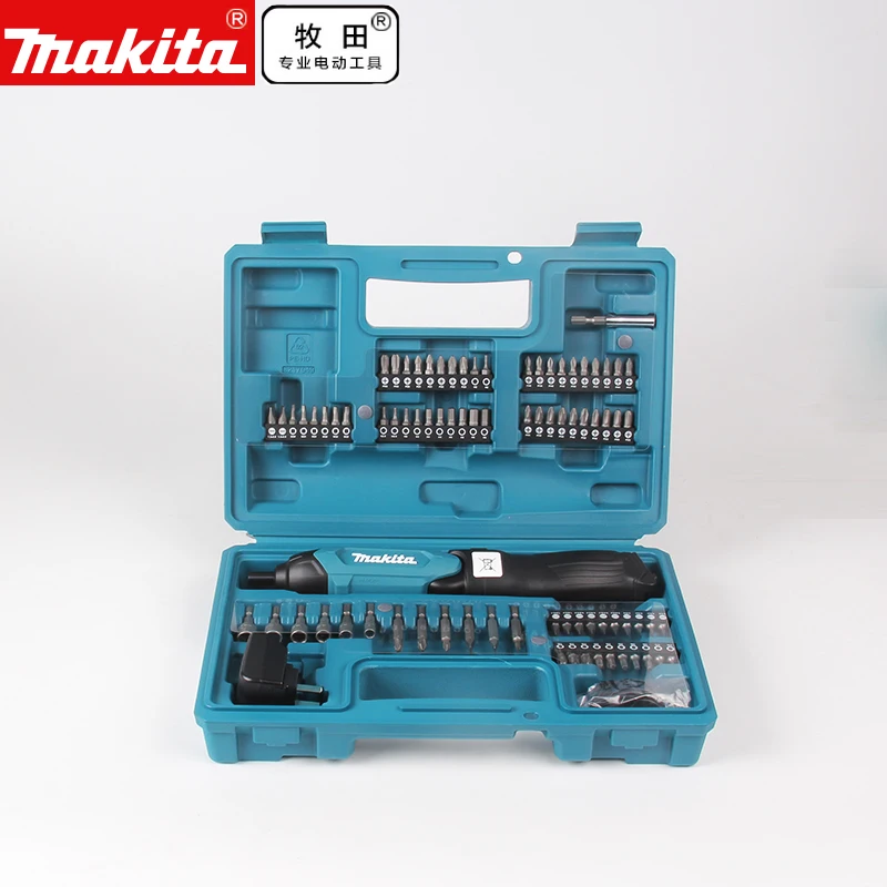Электрическая отвертка MAKITA home, аккумуляторная мини-отвертка, набор инструментов DF001D(81 шт