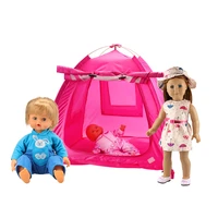 mini doll house accessories 43 cm camper tent furniture bedroom toys dollhouse for 18 inch america girl baby doll diy present