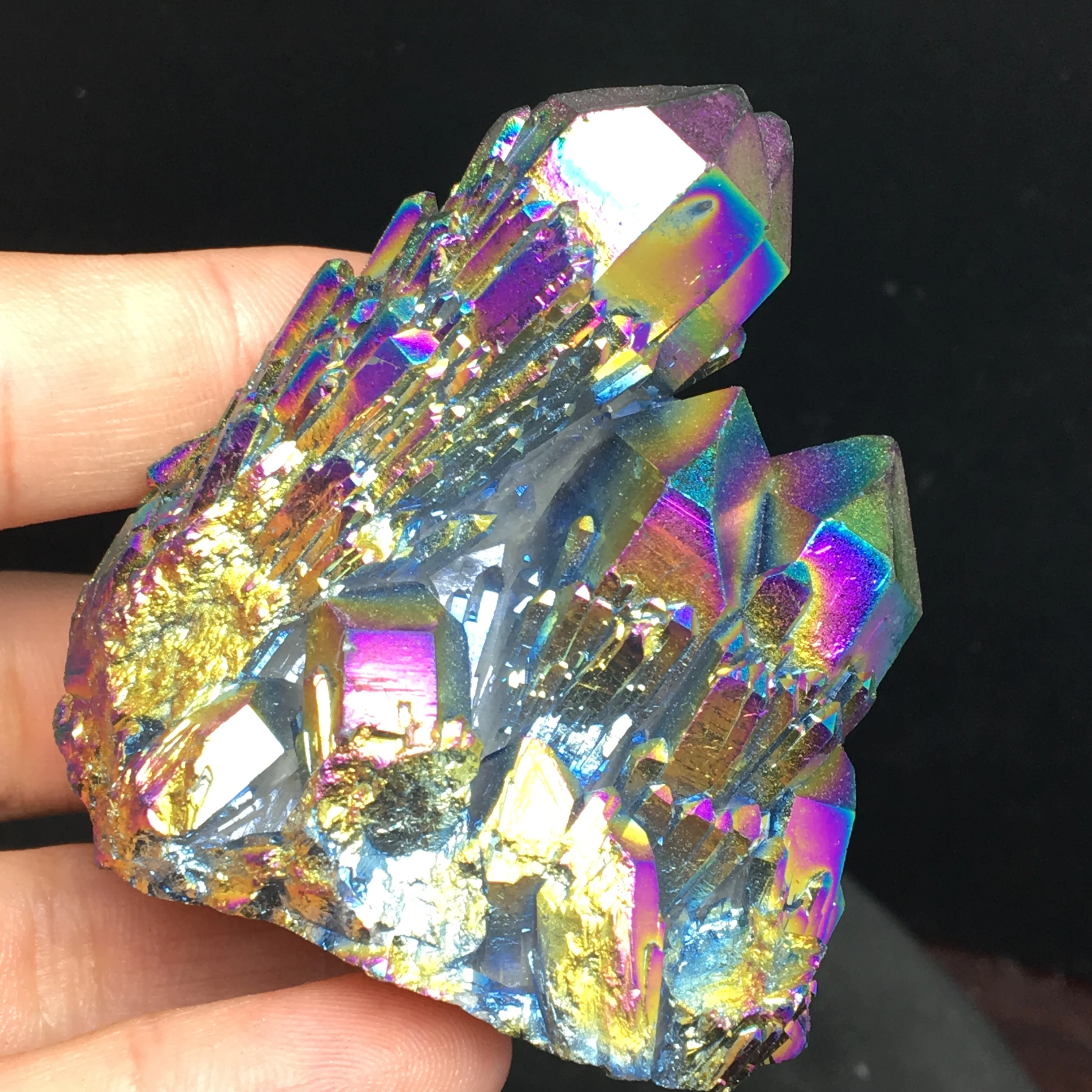Аура кварцевый кристалл кластерный Ангел натуральный Druzy Geode образцы минералов