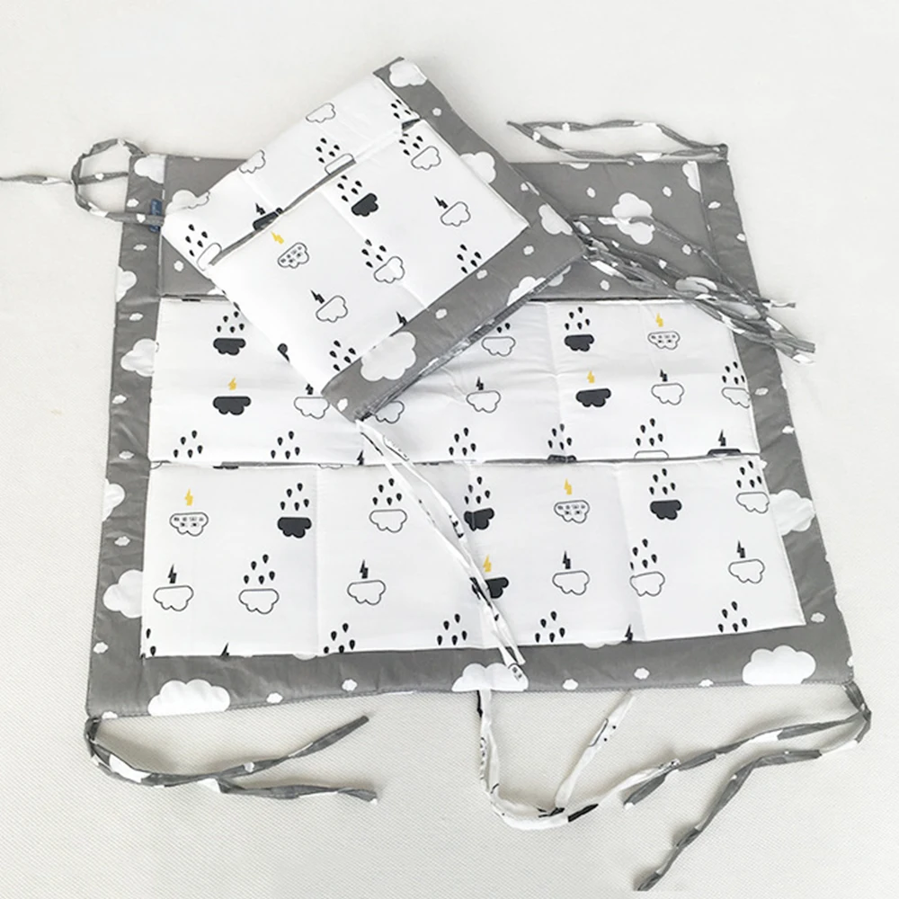 Бампер для детской кроватки подвесная сумка хранения многофункциональная из