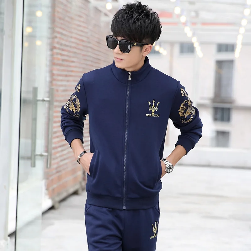 2017 Spring Autumn Men's Set Clothing Suits Male Sets Casual Sweatshirts Pants Men Jacket Shirt Sportswear 4XL | Мужская одежда