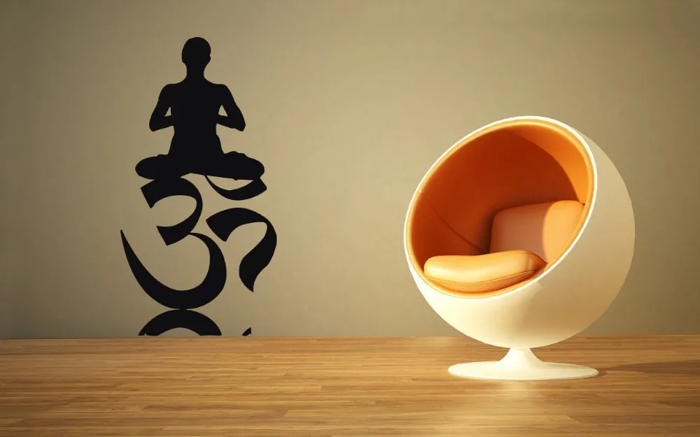 

Free shiping--OM AUM YOGA WALL VINYL STICKER HOME DECALS ART MURAL