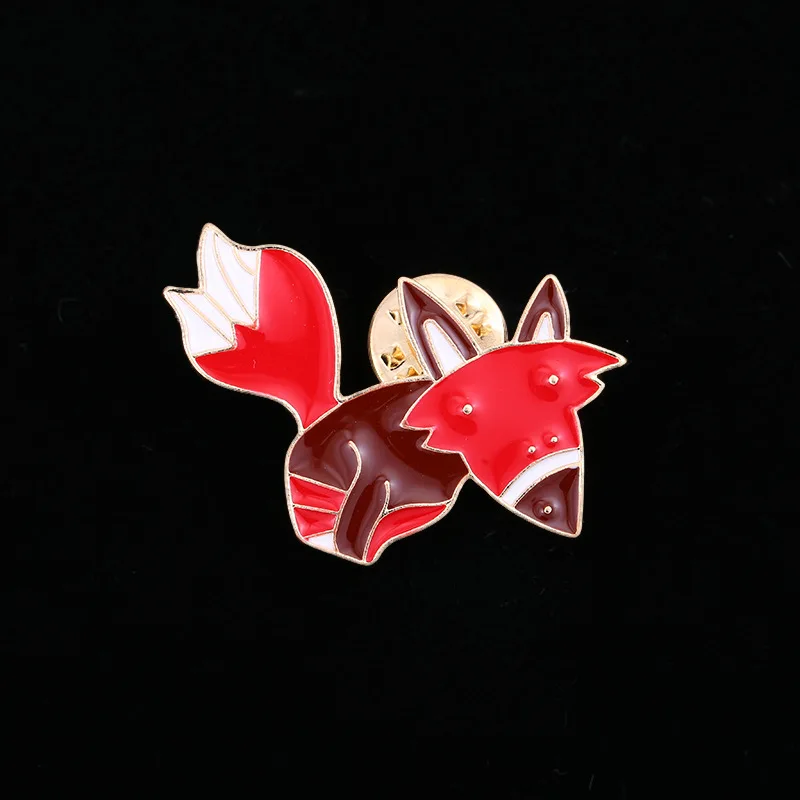 Милые эмалированные булавки набор броши в виде животных для женщин аксессуары