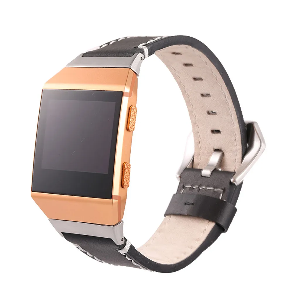 LANDFOX новый роскошный кожаный ремешок браслет часы для Fitbit Ionic Высокое качество