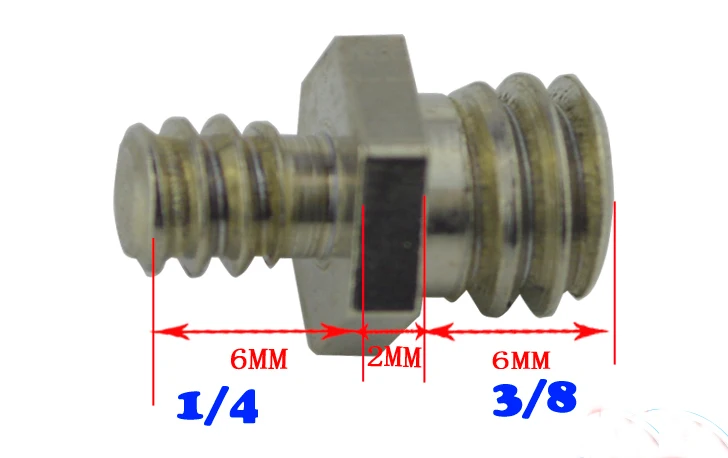 LL1483 нержавеющая сталь серебро 1/4 &quotдо 3/8&quot винт для камеры штатив монопод |