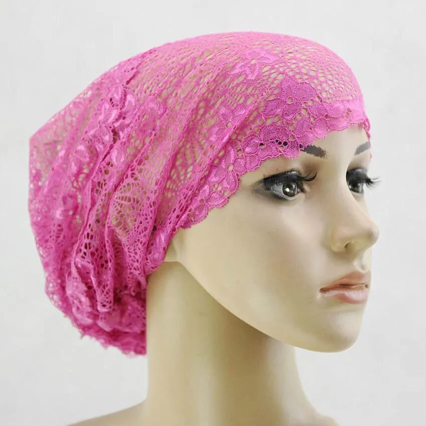 Женский кружевной хиджаб под шарф шапочка для волос головной убор ислама