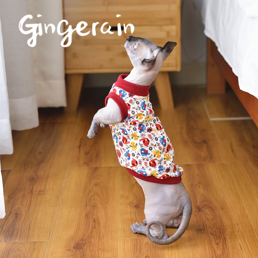 Gingerain Милая кошка Одежда для питомцев кошек модная куртка домашних животных