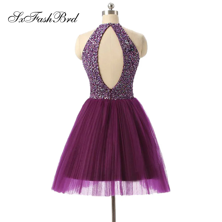 Сексуальное модное платье на специальные случаи с акцентом на вырезе горловины, бисером, естественной талией и мини-юбкой в стиле "A-line" для коктейльных вечеринок.