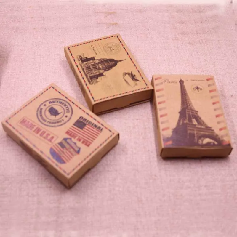 2018 30pcs DIY Vintage Paper Gift Box 10Designs New NoveltyParis/England/USA Designs White /Kraft Box/Case packaging box | Дом и сад