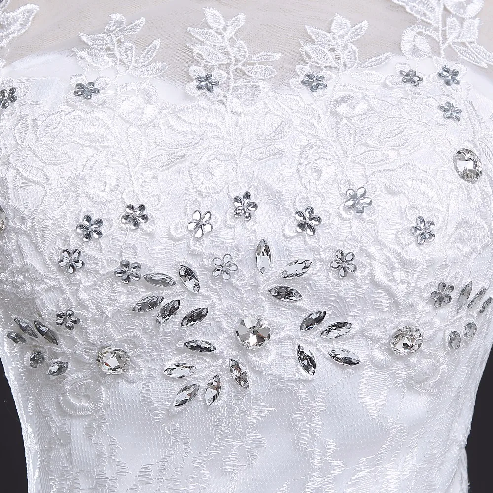 Fansmile винтажные Бальные Свадебные платья на шнуровке Vestidos кружевные свадебные платья размера плюс Robe de Mariage Sirene FSM-046F