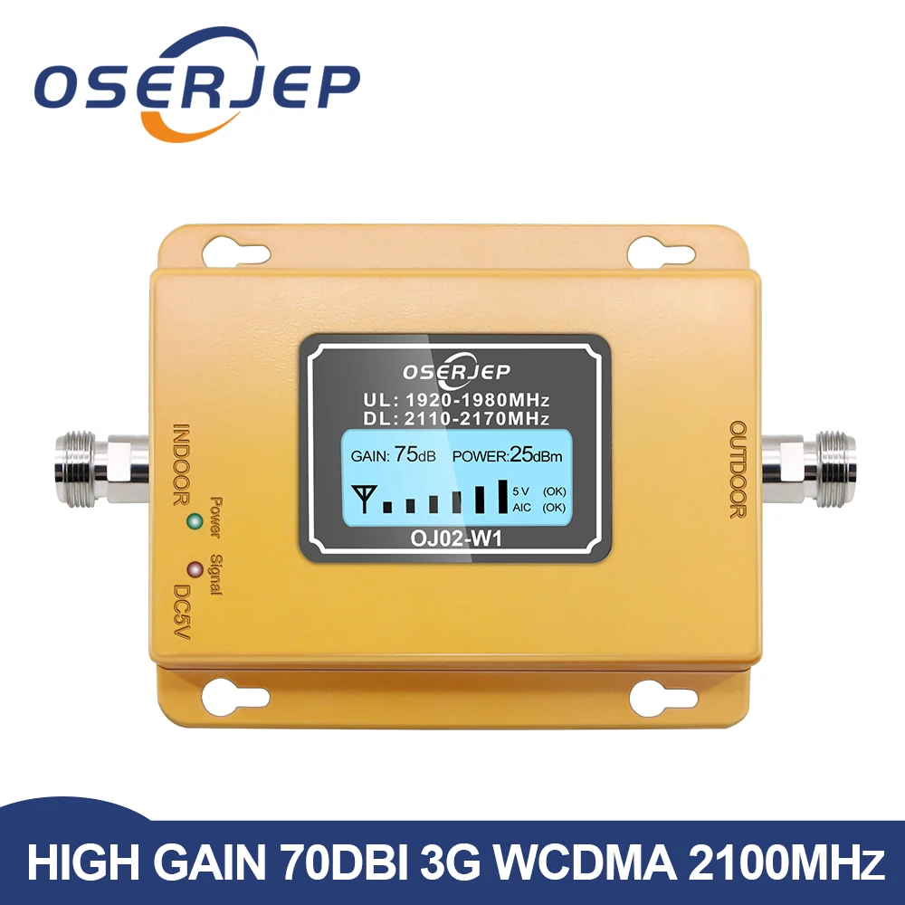 Ретранслятор 70db 3g 2100 Мобильный усилитель сигнала МГц ЖК дисплей LTE WCDMA UMTS Прямая