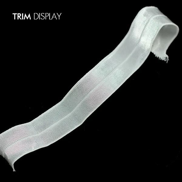 20 мм Серебряная эластичная двухсторонняя декоративная лента для отделки