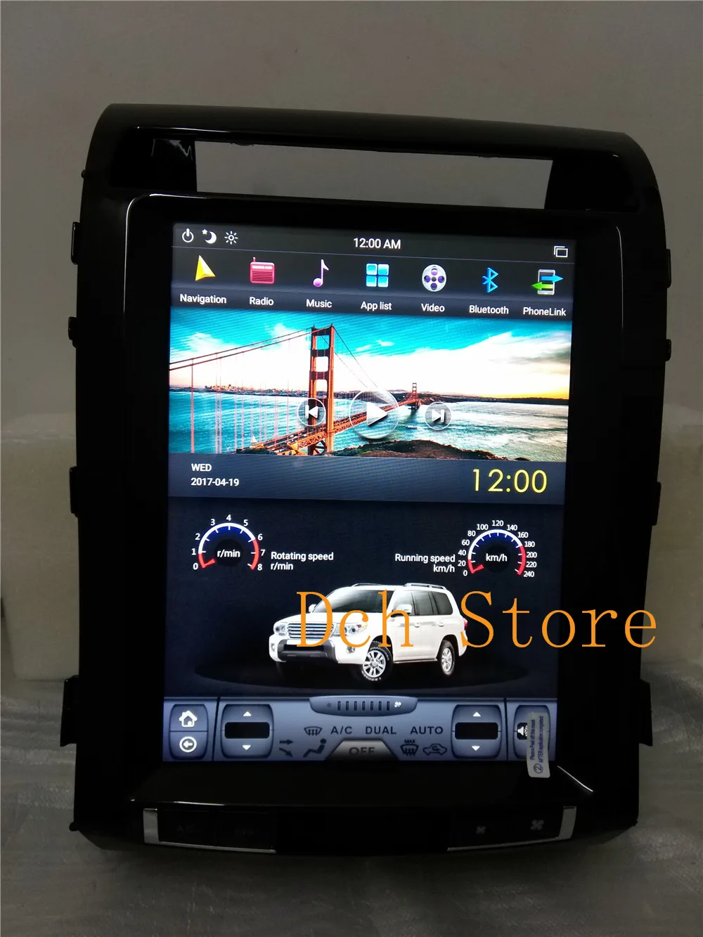 12,1 ''вертикальный экран tesla стиль Android 8,1 автомобильный dvd-плеер gps для Toyota LandCruiser land cruiser LC200 2008- с DVD