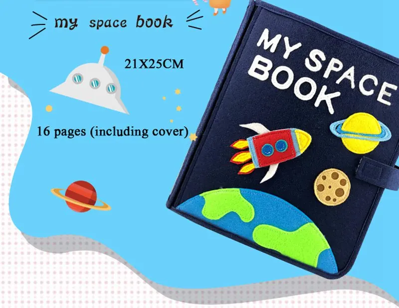 Ручной работы My Space книги для раннего развития со СПИДом история книги DIY ремесла исследовать космическая игрушка книжка-картинка комплект книга для малыша