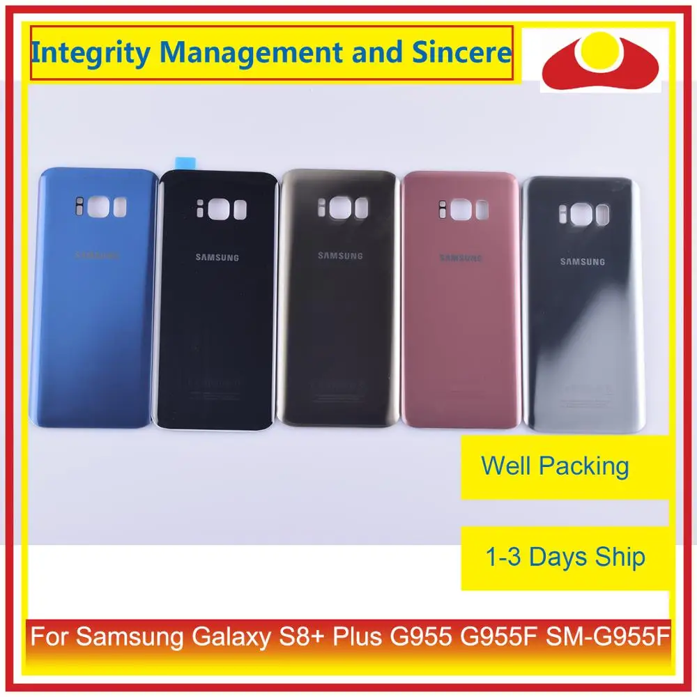 Оригинал для Samsung Galaxy S8 + Plus G955 G955F SM корпус батарейный отсек Задняя стеклянная