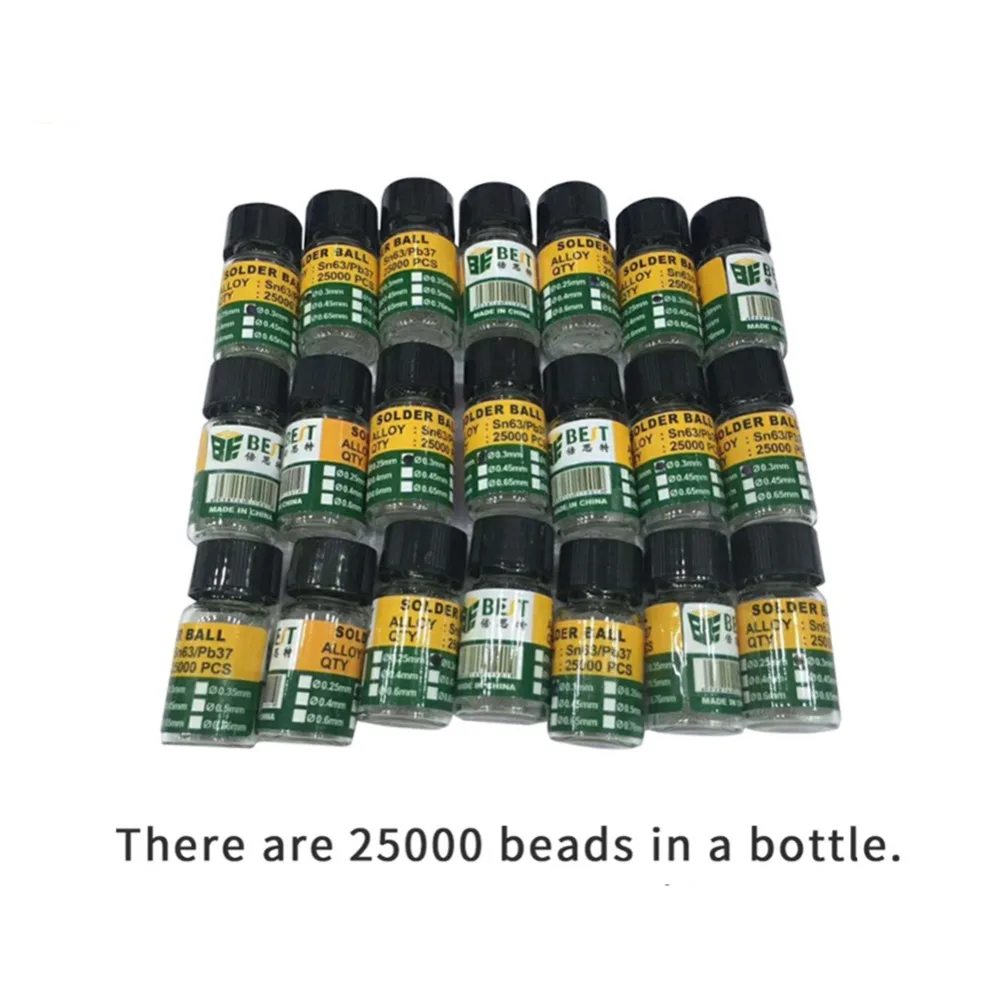 

BGA Reballing Balls (0.25 0.3 0.35 0.4 0.45 0.5 0.55 0.6 0.65 ) BGA Solder Ball leaded For BGA Rework Repair Tools