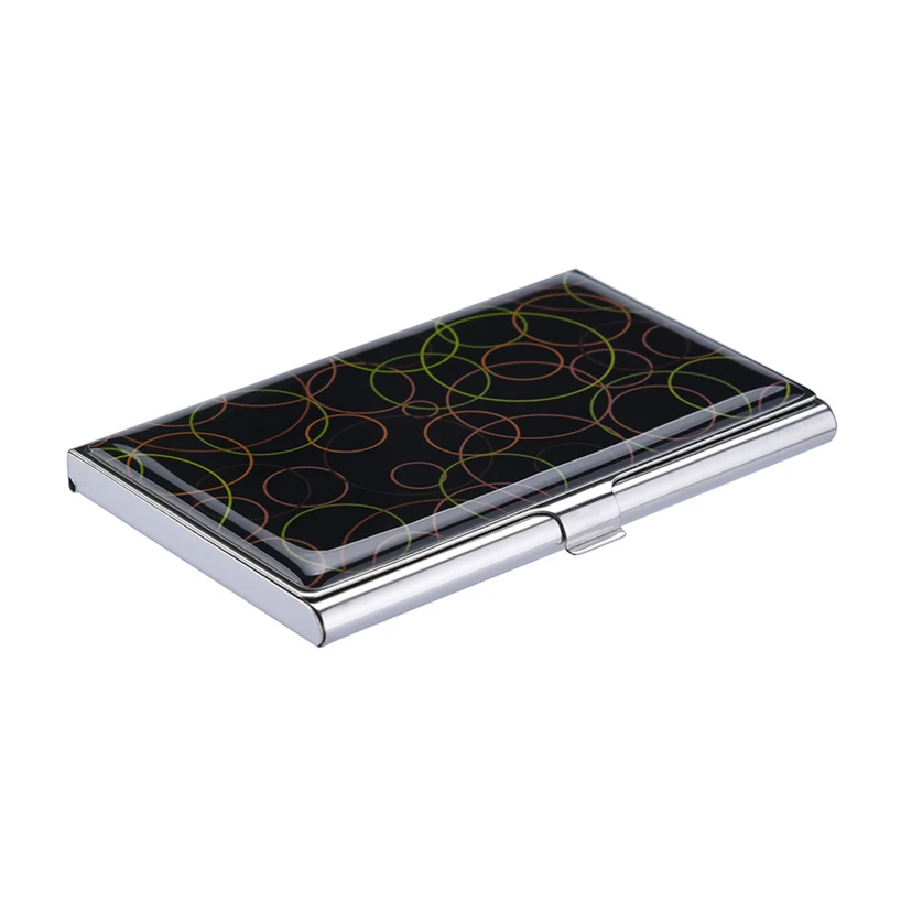 F Aelicy китайский стиль Cardcase роскошный женский мужской мини металлический чехол из нержавеющей стали держатель для карт кошелек ID держатель для кредитных карт коробка - Цвет: F