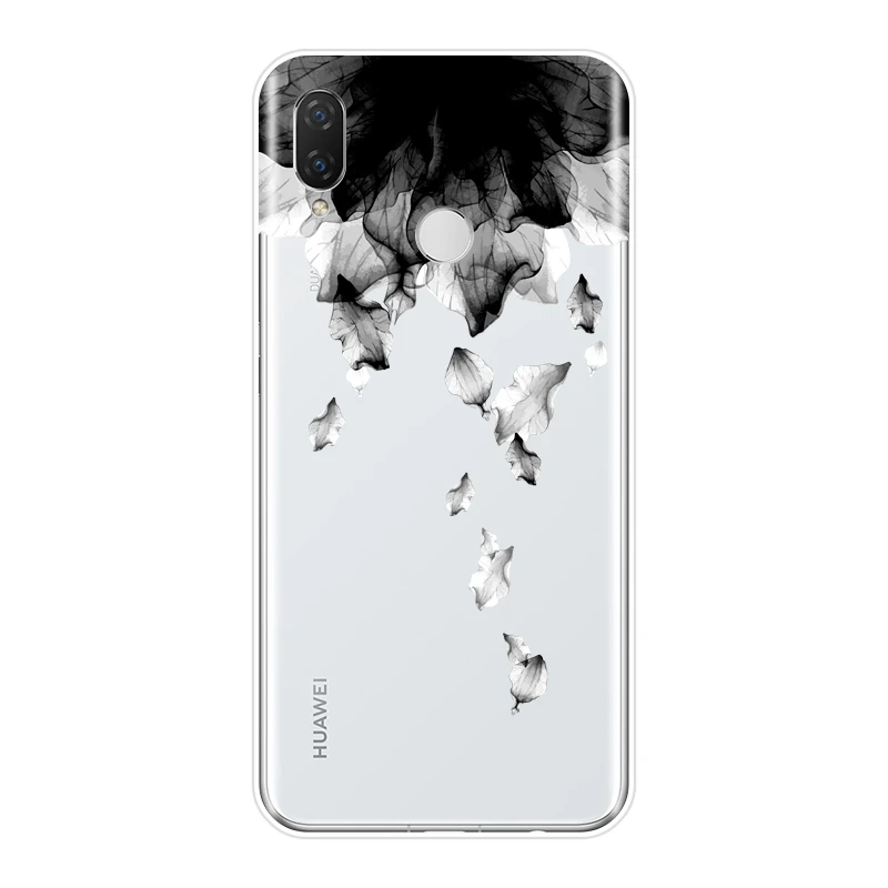 Задняя крышка для Huawei Nova Smart Lite 2017 розовый цветок красный синий мягкий