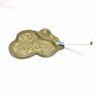brass gourd shape ashtray without cover desktop placed with cigarette ashtray decoration
