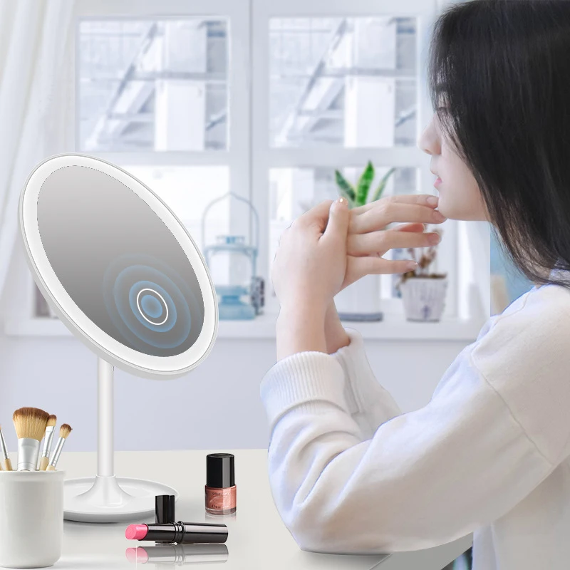 Зеркало для макияжа с USB-зарядкой и светодиодсветодиодный подсветкой | Красота