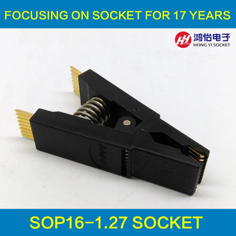 BIOS SOIC SOP16 оригинальный прямой тестовый зажим контактный шаг 1 27 мм Универсальный