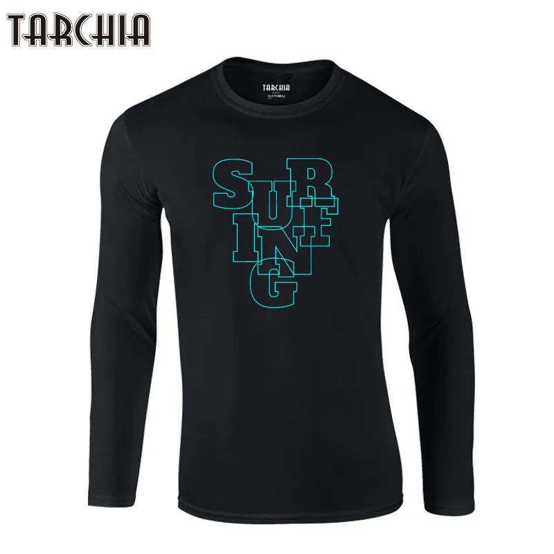 TARCHIA 2021 T Shirts Men Print Long Sleeve Tshirt New Short Clothing Boy Male T-Shirt Quality Go Surfing Fashion | Мужская одежда