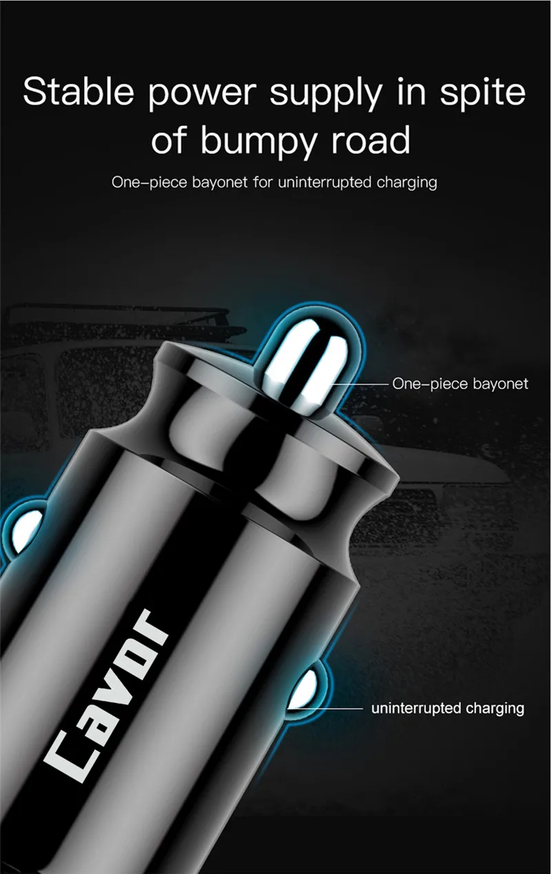 Автомобильное зарядное устройство Mini Dual USB для iPhone xs max xr xs 6 6s 7 8 Plus быстрое зарядное устройство для планшета gps 3.1A USB зарядное устройство в автомобиле Бесплатный кабель