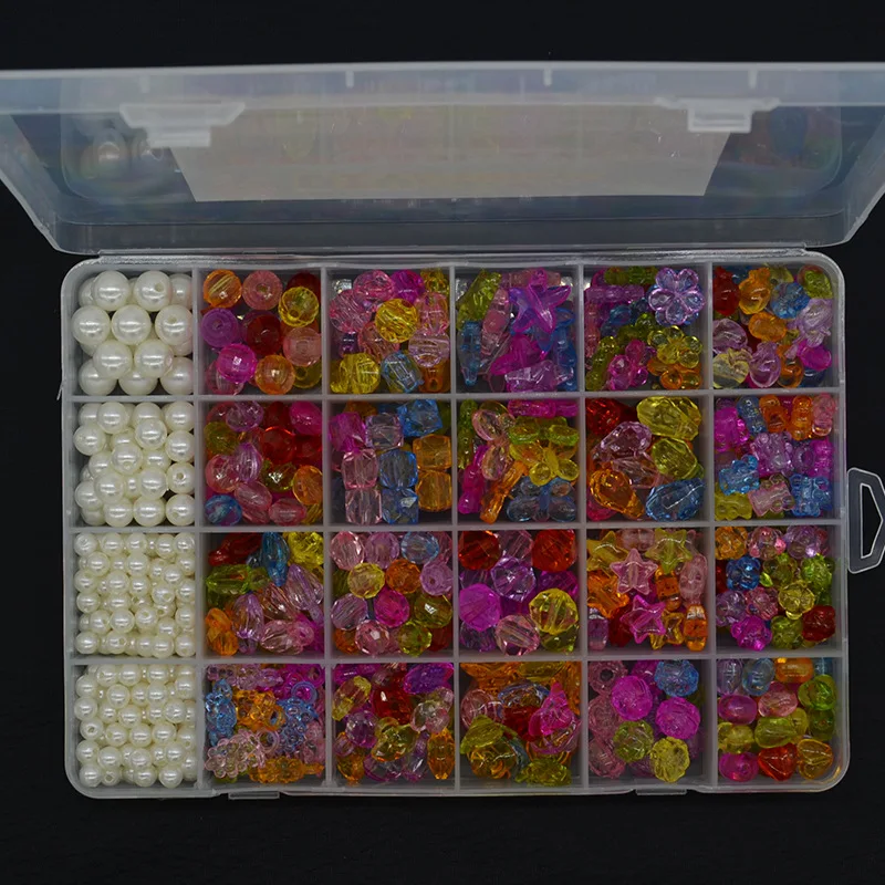 Детская шкатулка для украшений сделай сам с бусинами 24 шт | Игрушки и хобби