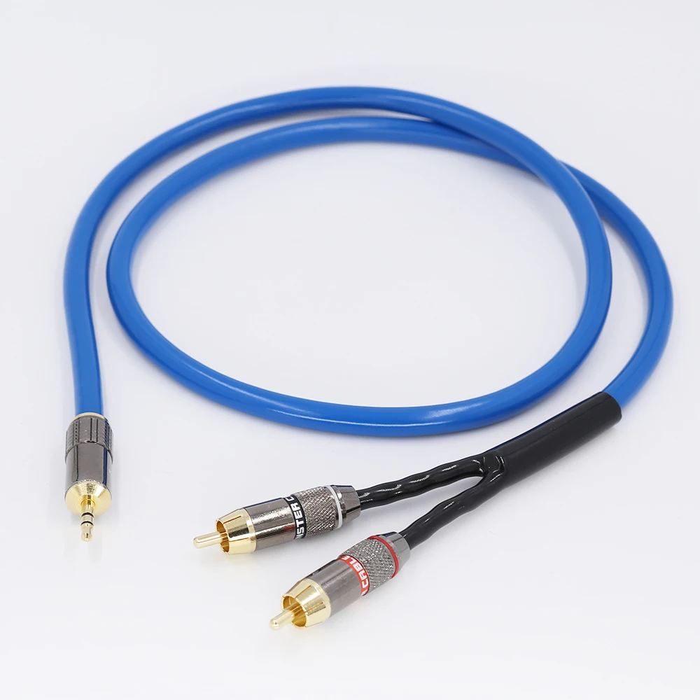 1 м RCA кабель 2RCA на 3,5 аудиокабель RCA 3,5 мм разъем RCA AUX кабель для DJ усилители сабвуфер аудио миксер домашний кинотеатр DVD