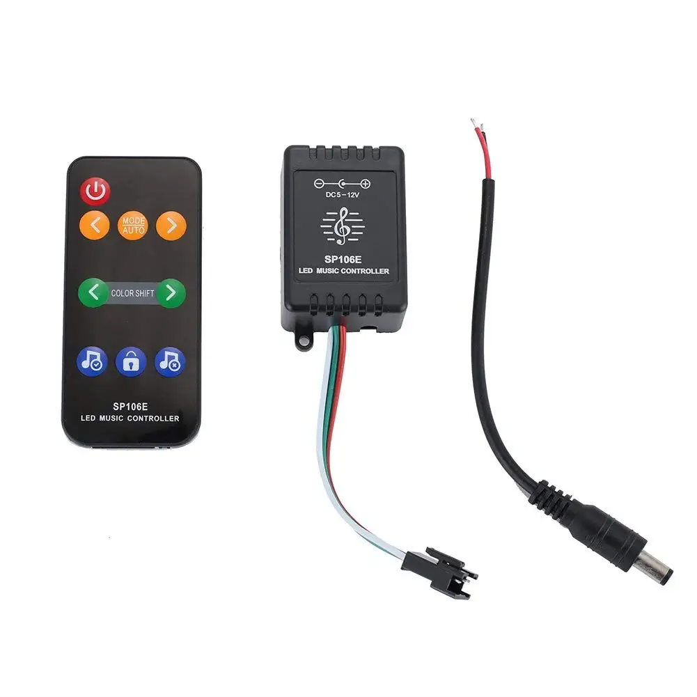 SP106E 9Key LED Красочный музыкальный контроллер DC5-12V для WS2811 WS2812B Светодиодная лента RGB