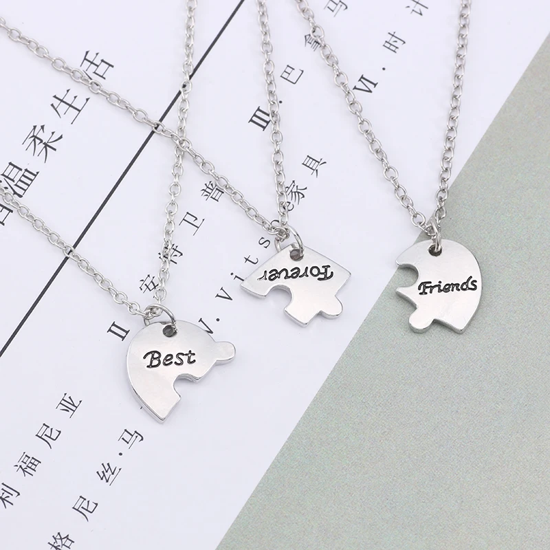 3 шт./компл. ожерелье с сердцем из персика надписью Best Friends Forever|Ожерелья подвеской|