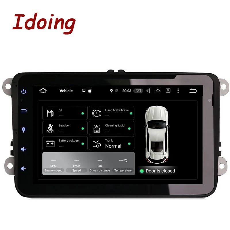 Idoing Android8.0/4G + 32G/8Core для VW polo Jetta Golf 2Din автомобильный dvd-плеер мультимедийное Видео