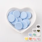 Кусаются 5 шт. силиконовые плоские бусины Детские Поделки сделай сам соска зажимы безопасные тизеры Ожерелье Подвески детские жевательные игрушки Детский Прорезыватель