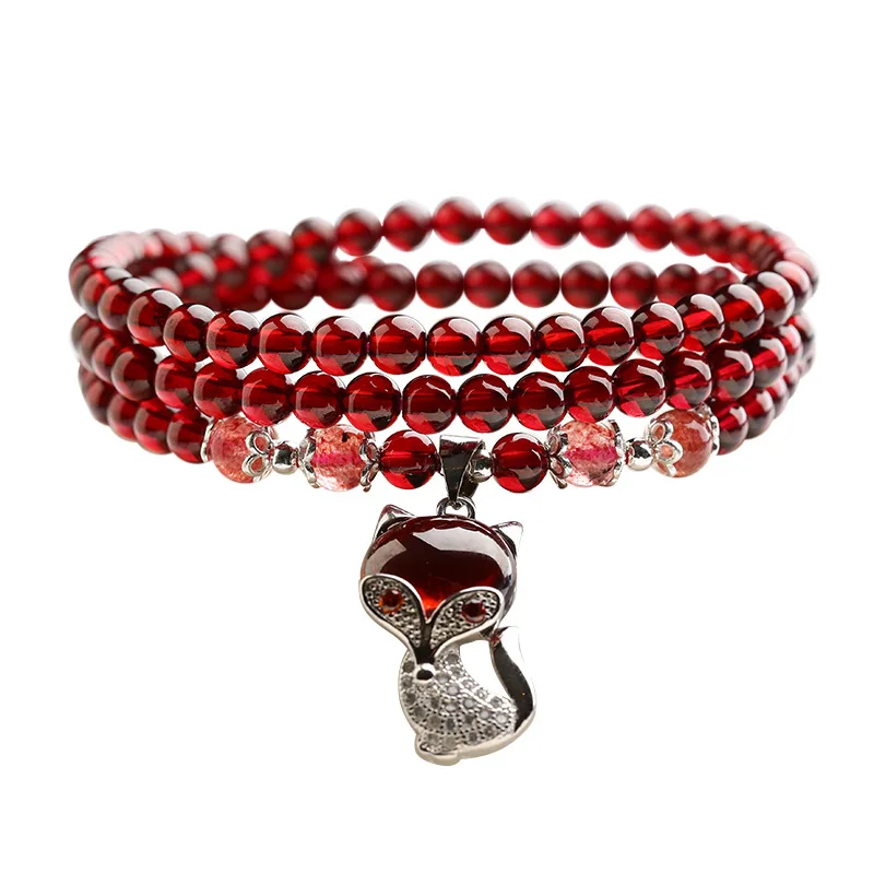 Натуральное красное гранатовое вино Браслет Женская жизнь больше чем круг