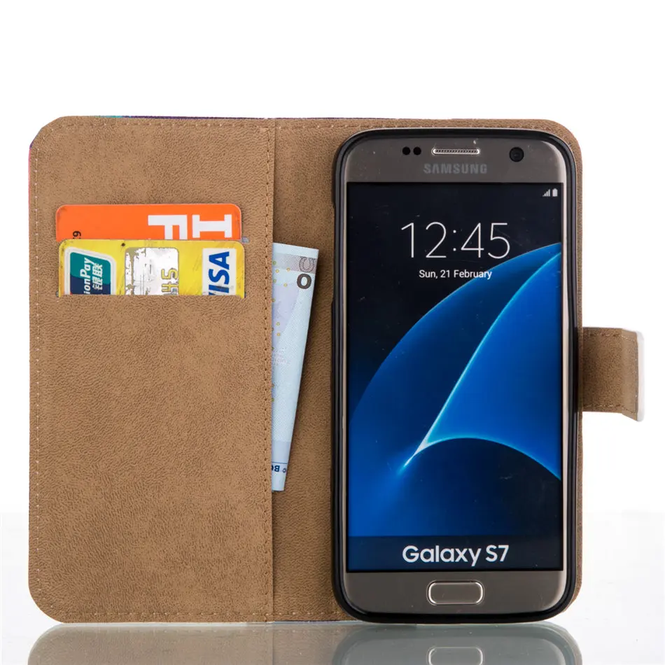 Роскошный кожаный чехол для Samsung Galaxy S8 Plus S7 S6 Edge S5 J1 Mini A3 A5 2016 A7 2017 J310 J510 Fundas кошелек