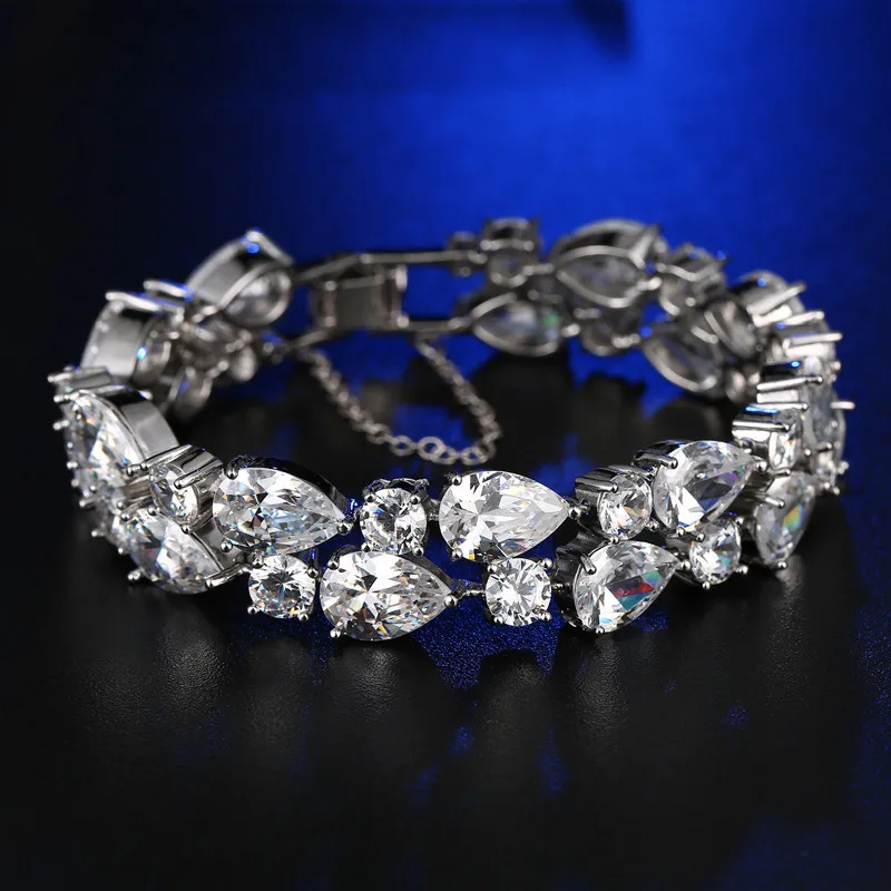 

European and American Bracelet Bracelet Fashion Water Colorful AAA Zircon Bracelet European and American Jewelry Bracelet