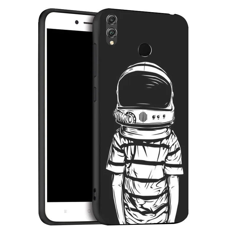 Чехол для huawei Honor 8X 8A 9 10 Lite чехол s Space Moon Astronaut, чехол для телефона huawei Honor 7C 7A Pro, чехол-бампер
