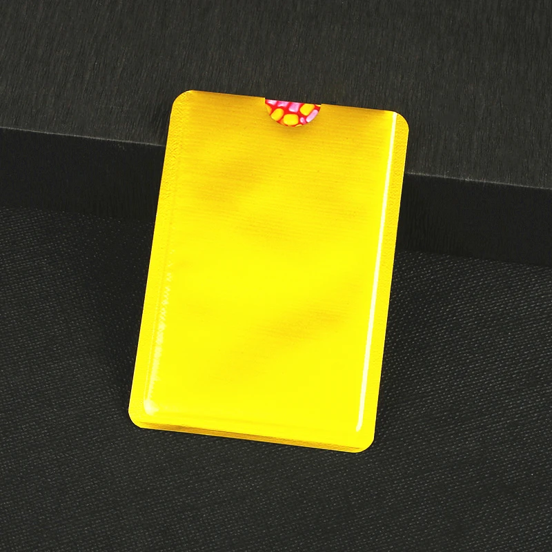 Yellow 10 шт. Анти Rfid кошелек Блокировка ридер замок банк держатель для карт Id банковский Чехол для карт металлический держатель для кредитных NFC открытый инструмент - Цвет: Yellow