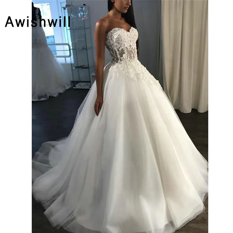 

Женское свадебное платье, белое фатиновое Платье на шнуровке с цветочным рисунком