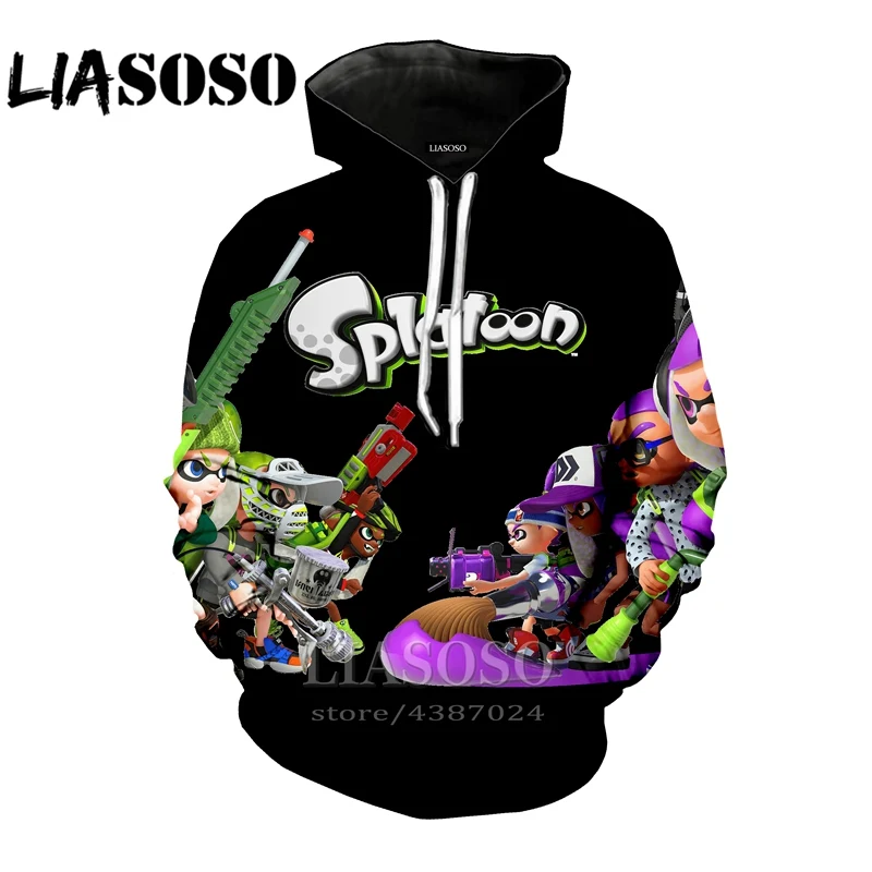 6 Забавные толстовки рок уличная 3D принт Мужской Топ костюм wo Мужской Топ Splatoon harajuku толстовка модная рубашка аниме мультфильм E377 - Цвет: 6