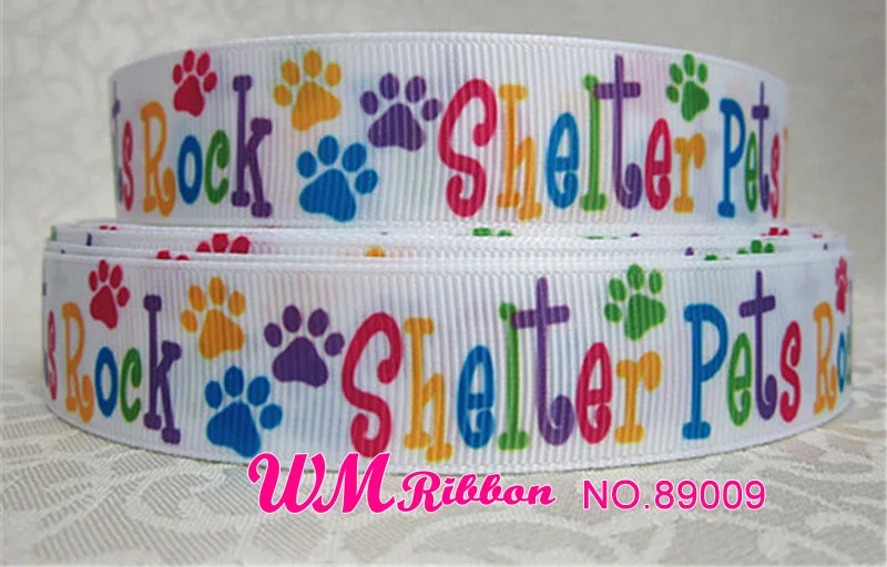 Q&ampN ribbon 16mm 22mm 25mm 38mm 50mm 75mm cartoon dog printed grosgrain webbing 50yards/roll for hair tie free shipping | Дом и сад