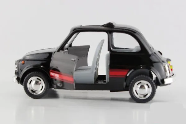 Новые 4 вида цветов черный красный синий модель сплава 1:24 мини FIAT 500 две двери можно открыть задерживаете Oyuncak араба игрушки для детей