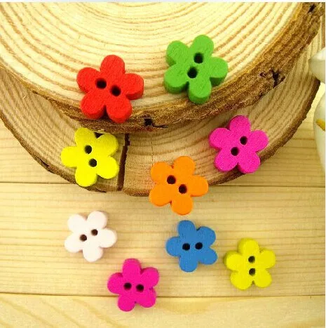 DIY аксессуары ручной работы разноцветные деревянные кнопки для Домашний
