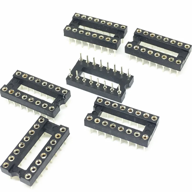 (100 шт.) 16P IC DIP16 розетка с отверстием круглый штырь dip 16 ножное отверстие для
