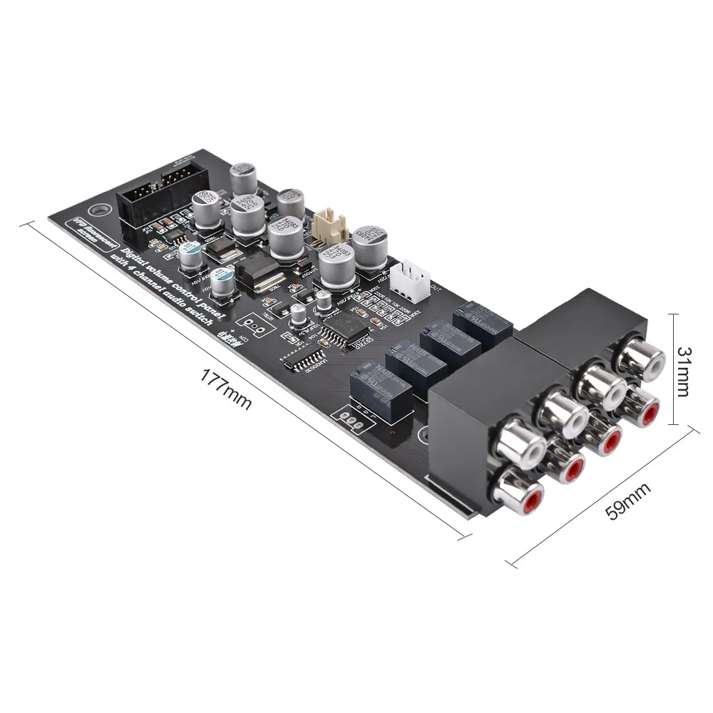AIYIMA VFD Экран удаленного Управление цифровой объем доска HiFi предусилитель 4 х