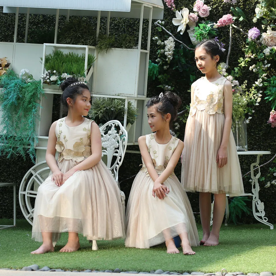 Милые Платья с цветочным узором для девочек на свадьбу Elagant Платье принцессы